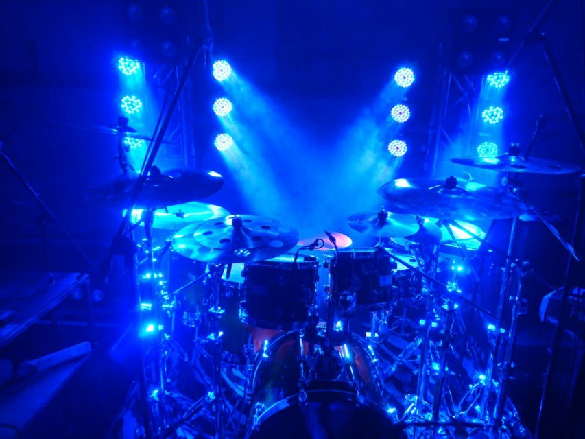 Lighting on a drum kit